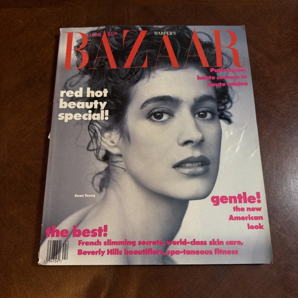 HARPER'S BAZAAR Magazine April‎ 1989 - SEAN YOUNG